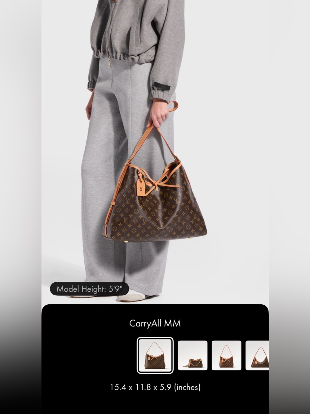 Louis Vuitton/ Monogram/Carry All MM Bag with Natural Vachetta Trim/NIB! NEW! - Picture 2 of 15